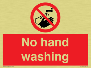 No hand washing
